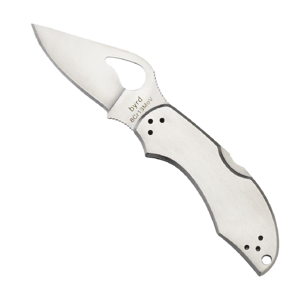 Spyderco Robin 2 Folding Pocket Knife with 2.4" 8Cr13MoV Steel Blade and Stainless Steel Handle - PlainEdge - BY10P2