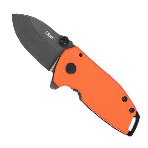 CRKT Squid Compact Everyday Carry Assisted Folding Knife with Frame Lock: D2 Plain Edge Blade, G10 Handle, Pocket Clip, 2486
