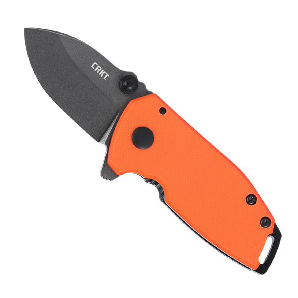 CRKT Squid Compact Everyday Carry Assisted Folding Knife with Frame Lock: D2 Plain Edge Blade, G10 Handle, Pocket Clip, 2486