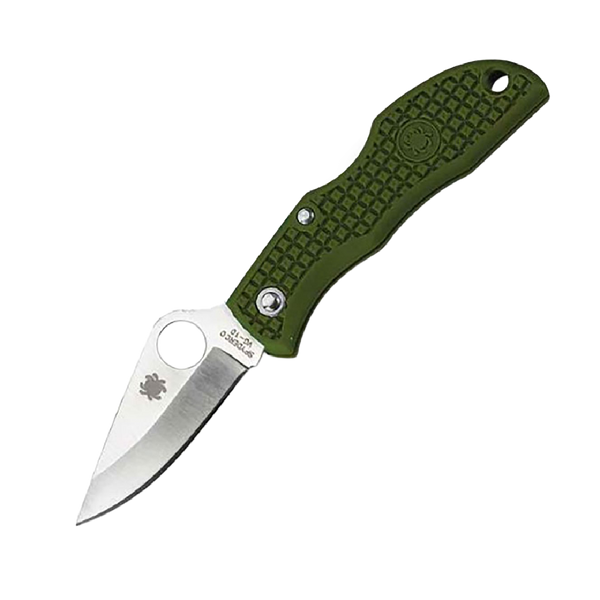 Spyderco Ladybug 3 Signature Knife with 1.9" VG-10 Steel Blade and Lightweight Foliage Green FRN Handle - PlainEdge - LFGP3