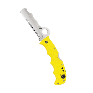 Spyderco Assist Salt Knife with 3.68" H-1 Corrosion-Resistant Stainless Steel Blade and Lightweight Yellow FRN Handle - SpyderEdge - C79PSYL
