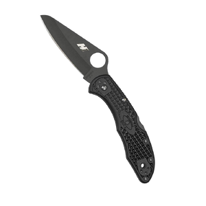Spyderco Salt 2 Lightweight Knife with 3" H-1 Ultra-Corrosion Resistant Steel Blade and Black FRN Handle - PlainEdge - C88PBBK2