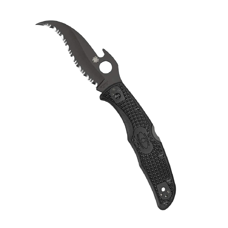 Spyderco Matriarch 2 Emerson Opener Folding Pocket Knife with 3" VG-10 Steel Blade and FRN Handle - SpyderEdge - C12SBBK2W