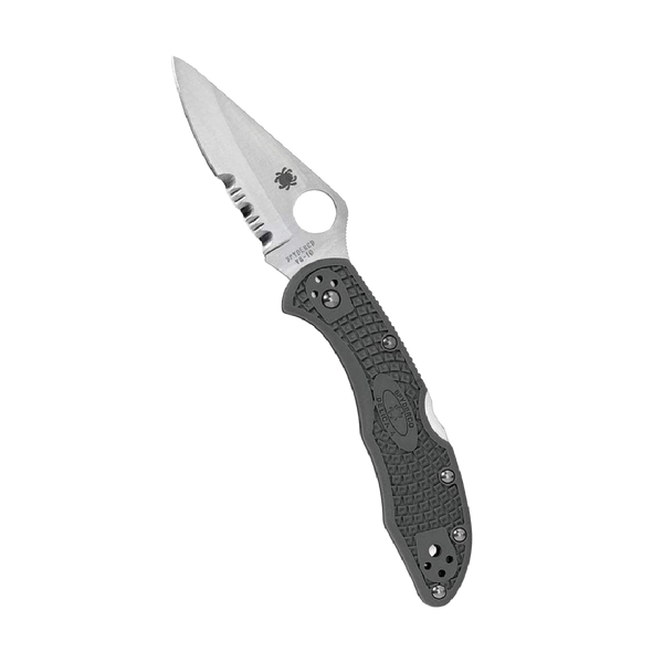 Spyderco Delica 4 Lightweight 7.15" Signature Knife with 2.90" Saber-Ground Steel Blade and FRN Handle