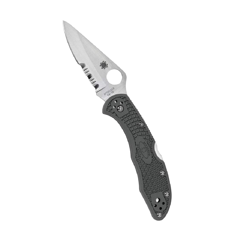 Spyderco Delica 4 Lightweight 7.15" Signature Knife with 2.90" Saber-Ground Steel Blade and FRN Handle