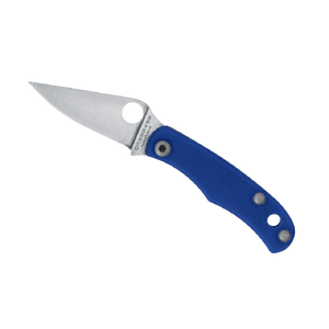 Spyderco Bug Folding Pocket Knife with 1.2" 12c27 Steel Blade and G-10 Handle - PlainEdge - C244SBBK