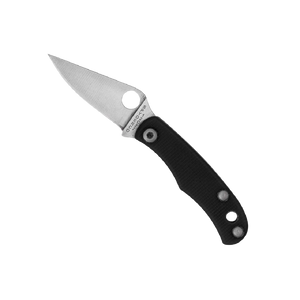 Spyderco Bug Micro-Sized Slipjoint Knife with 1.27 Inch 12C27 Steel Blade and Durable G-10 Black Handle - PlainEdge - C133GBKP