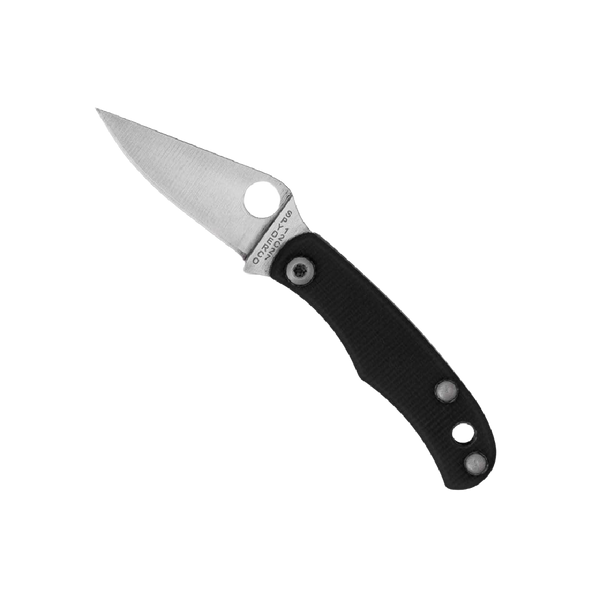 Spyderco Bug Micro-Sized Slipjoint Knife with 1.27 Inch 12C27 Steel Blade and Durable G-10 Black Handle - PlainEdge - C133GBKP