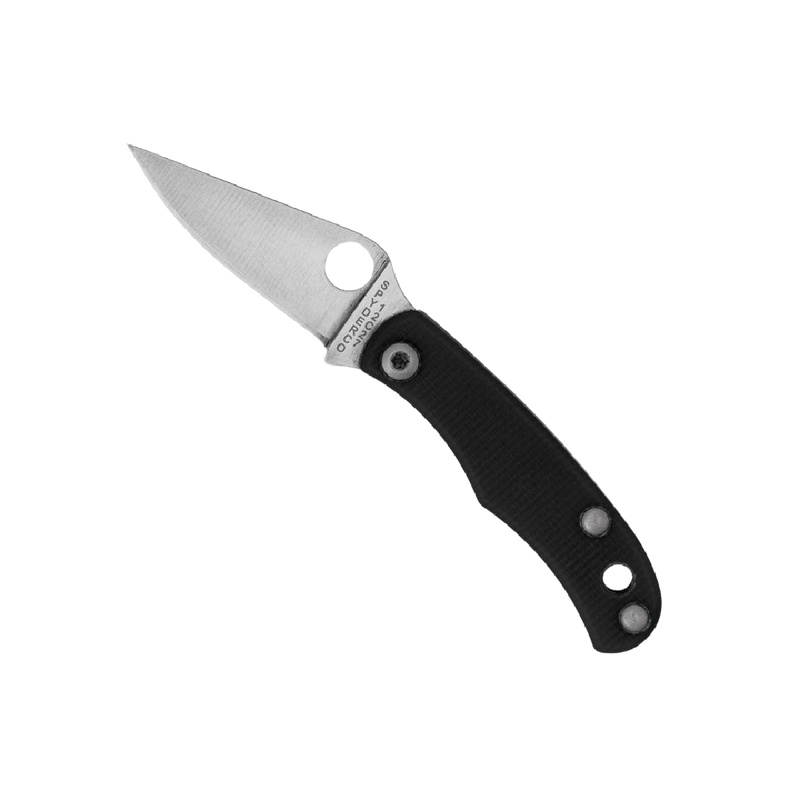Spyderco Bug Micro-Sized Slipjoint Knife with 1.27 Inch 12C27 Steel Blade and Durable G-10 Black Handle - PlainEdge - C133GBKP
