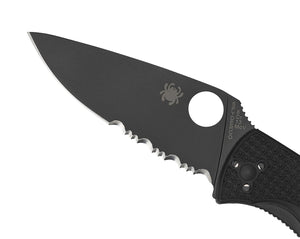 Spyderco, Tenacious, 3.39" Folding Knife, Black, 8Cr13MoV