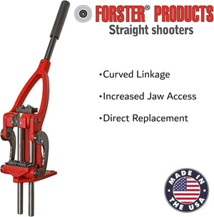 Forster Products Curved Linkage for Co-Ax Press, Increase Access to Shell Holder Jaws, Swap Cases in & Out Faster