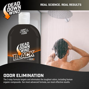 DEAD DOWN WIND BLACK Premium 3-in-1 Body Wash, Shampoo, & Conditioner Hunting Scent Eliminators (16 oz)