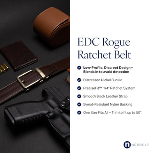 NEXBELT ROGUE BLK 1.5" EDC GUN BELT