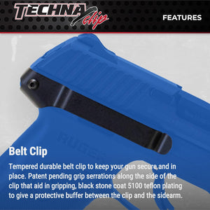 Techna Clip Concealment System for 1911 .45 ACP Pistols - Durable High-Carbon Spring Steel Gun Clip w/Teflon Coat 1500 - Right Side, Easy-to-Install Gun Holster Clip (Black)