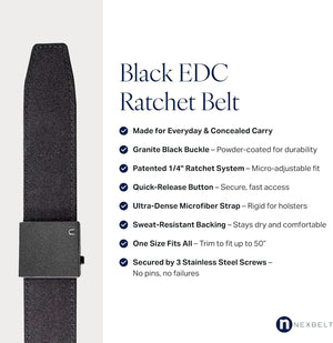 NEXBELT SUPPREME APPENDIX BLK 1 1/2" EDC