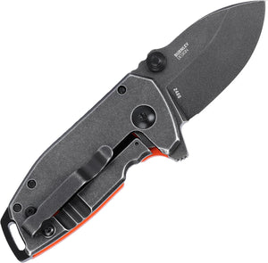CRKT Squid Compact Everyday Carry Assisted Folding Knife with Frame Lock: D2 Plain Edge Blade, G10 Handle, Pocket Clip, 2486