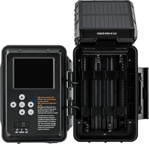 SPYPOINT Force-PRO-S 2.0 Solar Trail Camera, Non-Cellular, Integrated Solar Panel, 0.2S Trigger Speed,110 ft Detection Range, 4K/2K/1080p Video Modes, 48MP Photos, Internal Battery Supply